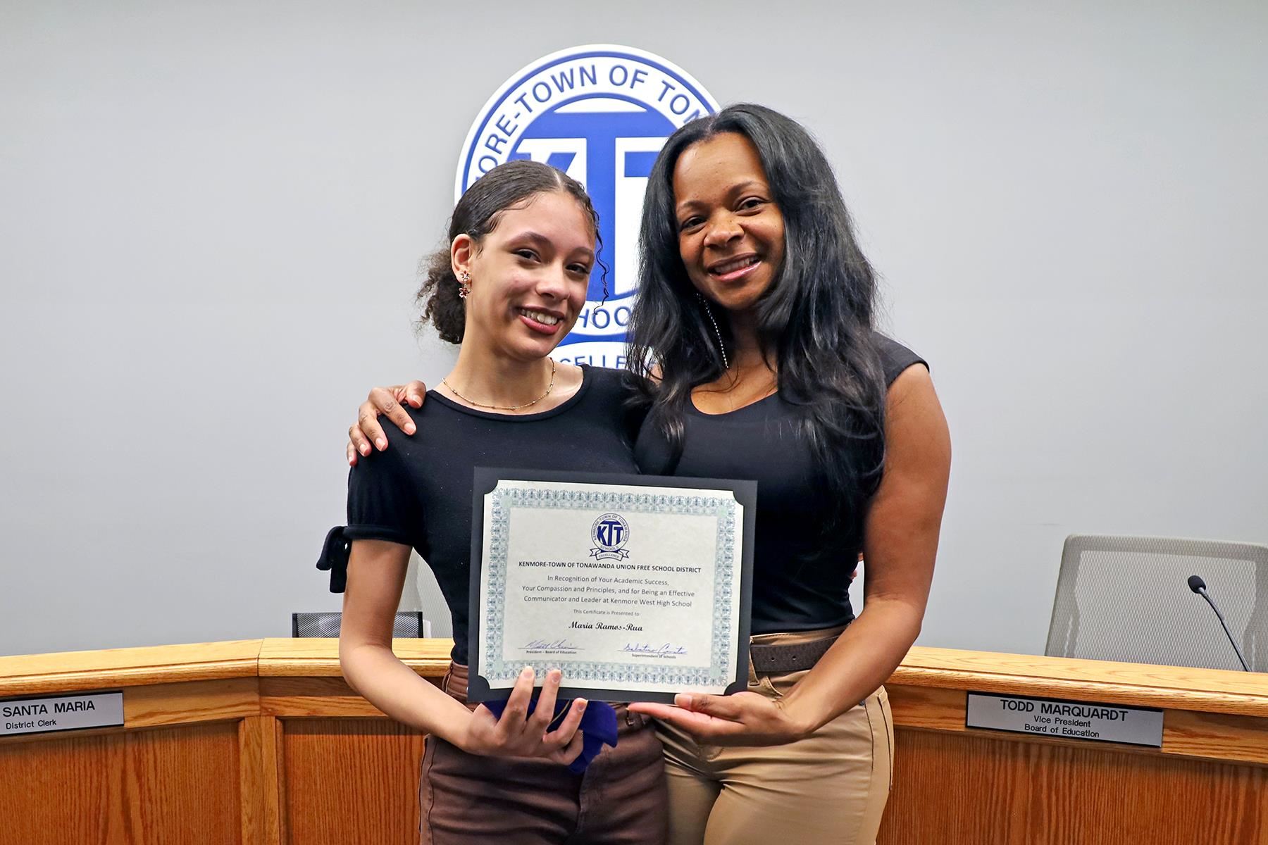 Maria Ramos-Rua, Kenmore West High School Student